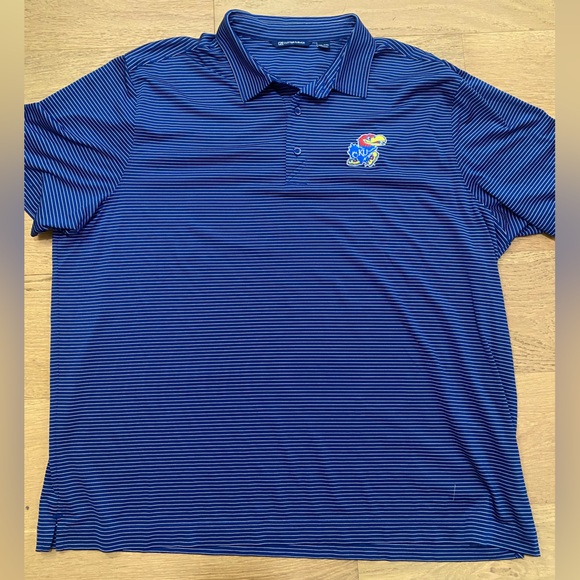 Cutter & Buck Other - Kansas Cutter & Buck blue striped polo men’s XXL EUC